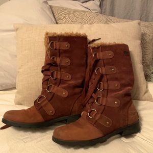 Sorel Suede Lace Up Boots